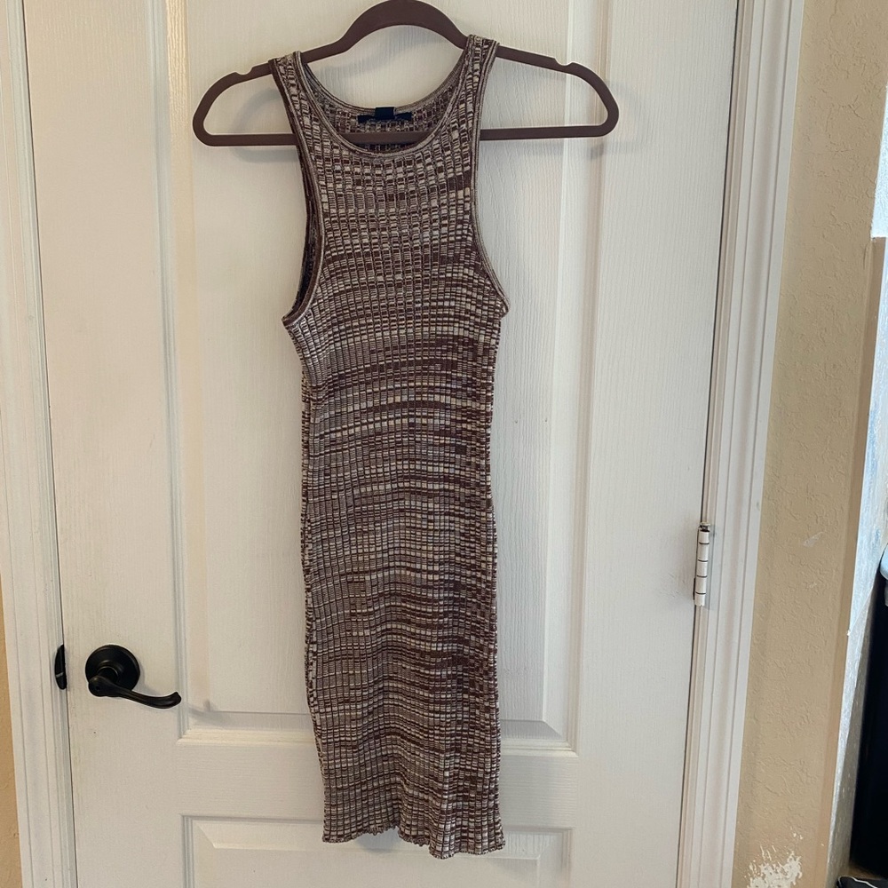 Brown knit dress